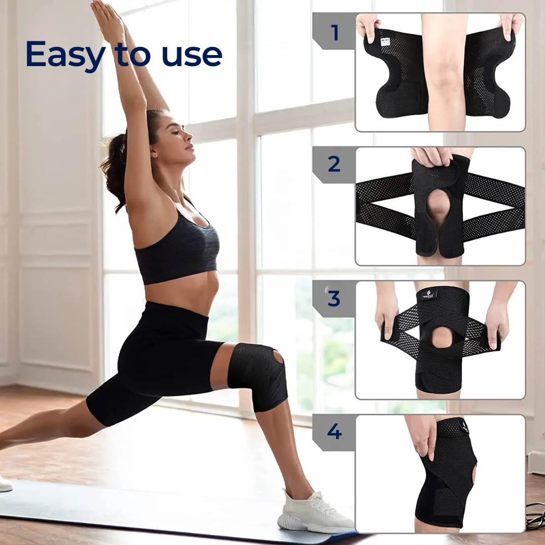 Comfort Knee Pads with Extra Support and Stability Strap