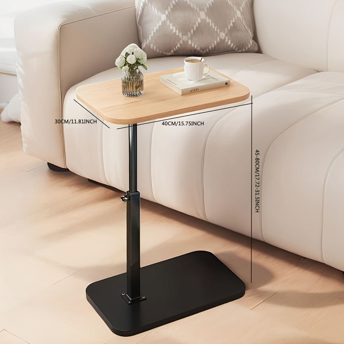 Space Saving End Table for Bed and Sofa