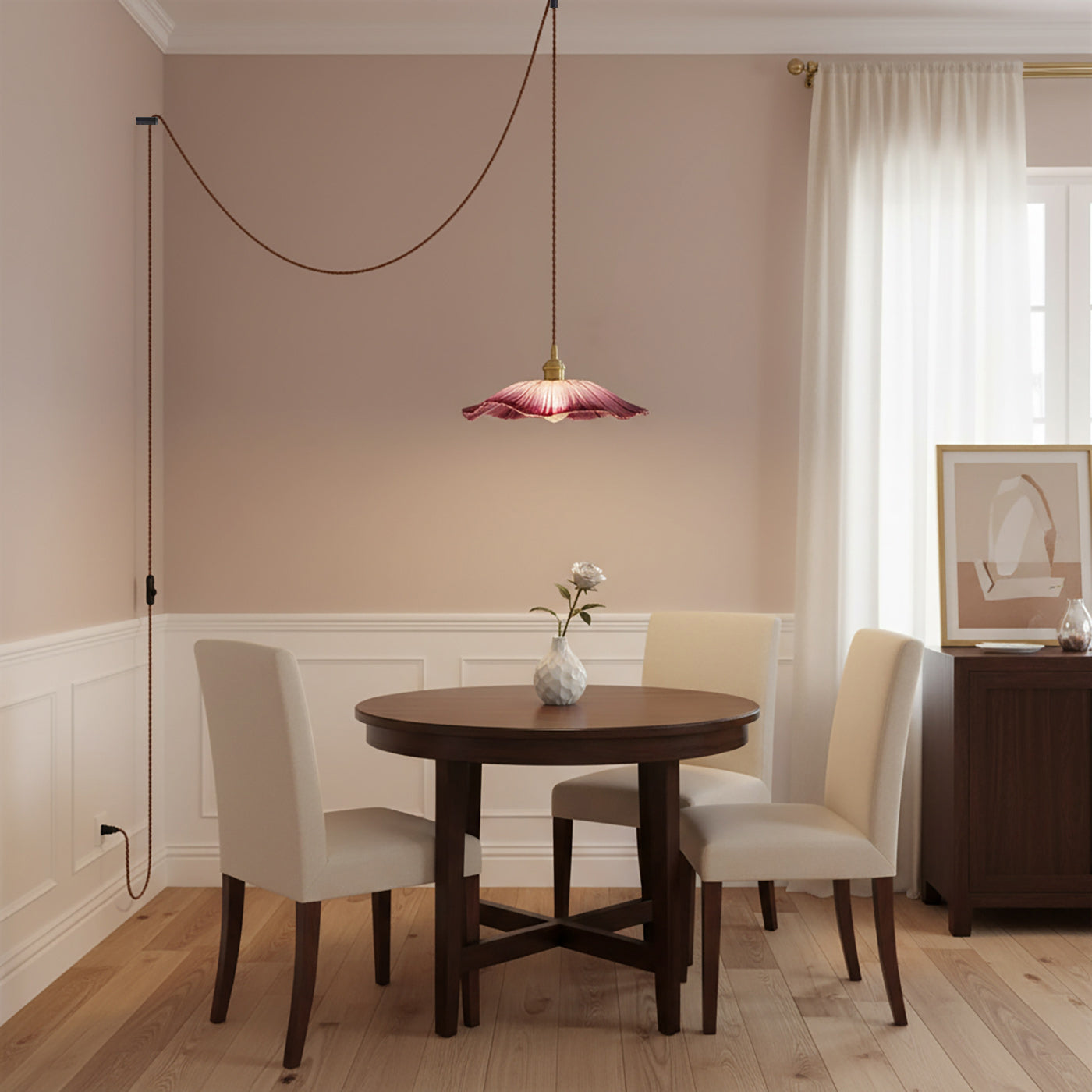 Beautiful Glass Floral Pendant Light Fixtures