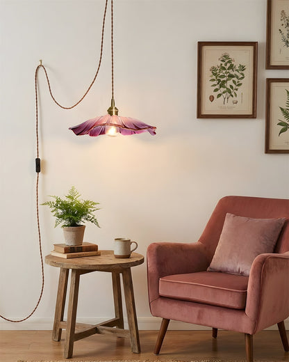 Beautiful Glass Floral Pendant Light Fixtures