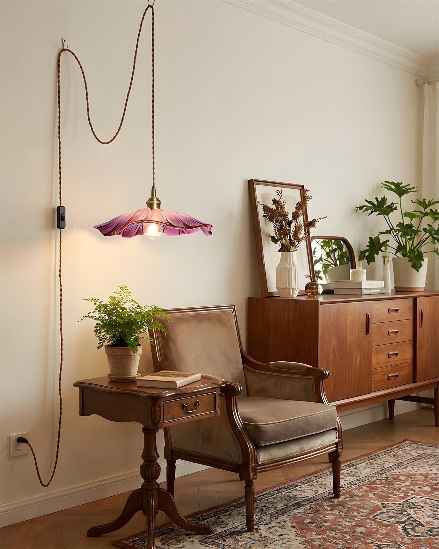 Beautiful Glass Floral Pendant Light Fixtures