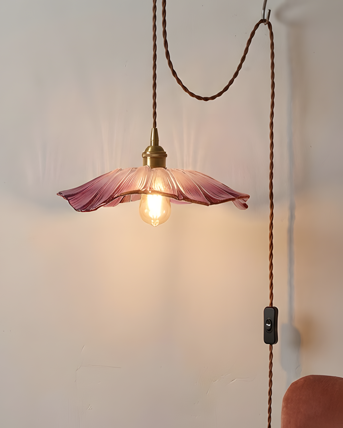 Beautiful Glass Floral Pendant Light Fixtures
