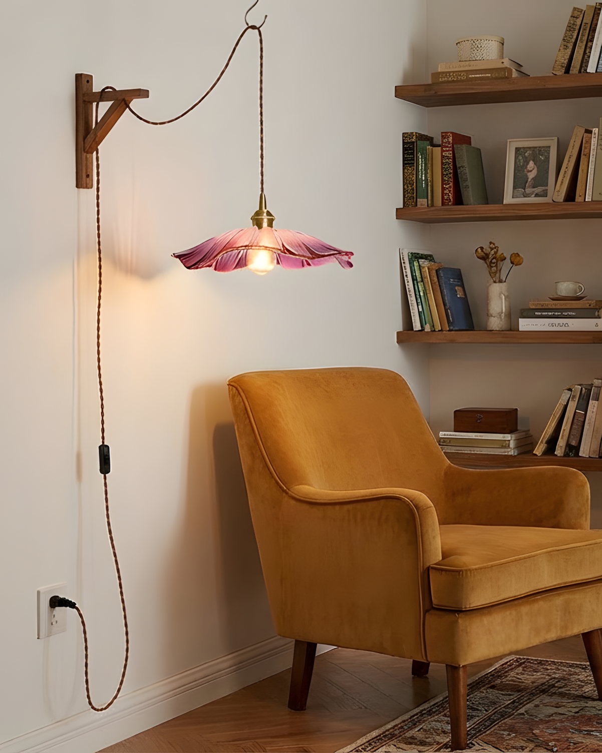 Beautiful Glass Floral Pendant Light Fixtures