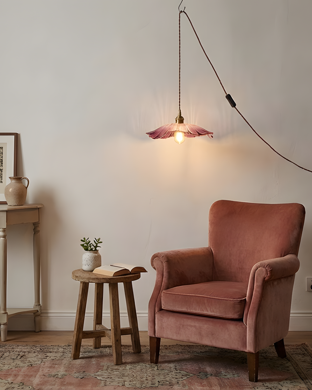 Beautiful Glass Floral Pendant Light Fixtures