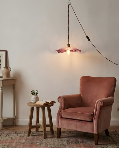 Beautiful Glass Floral Pendant Light Fixtures