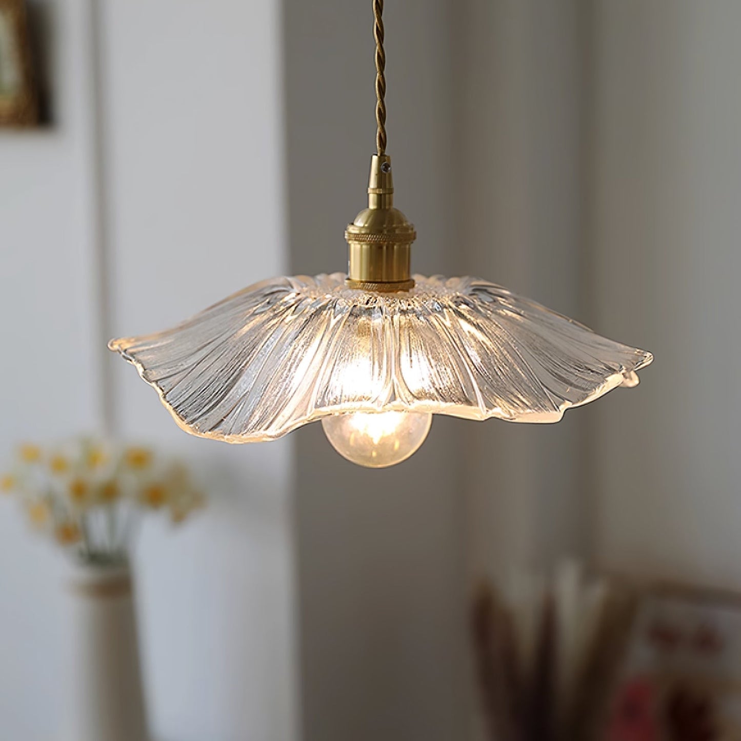 Beautiful Glass Floral Pendant Light Fixtures