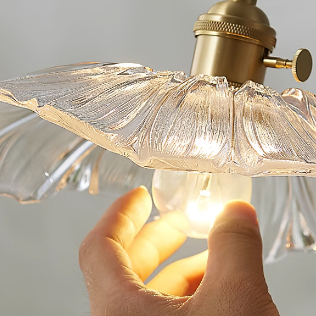 Beautiful Glass Floral Pendant Light Fixtures