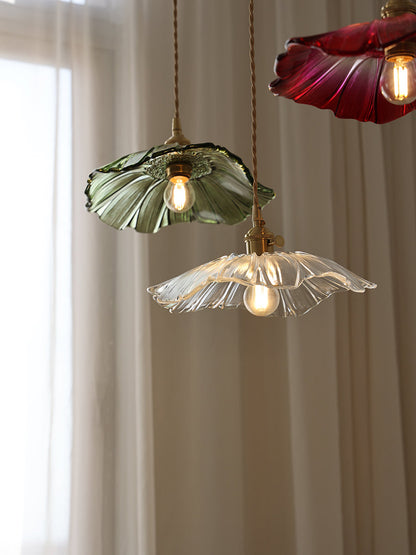 Beautiful Glass Floral Pendant Light Fixtures