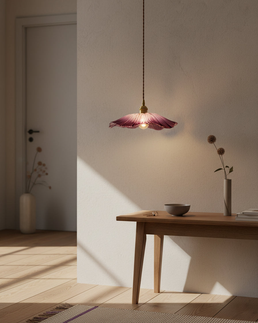 Beautiful Glass Floral Pendant Light Fixtures