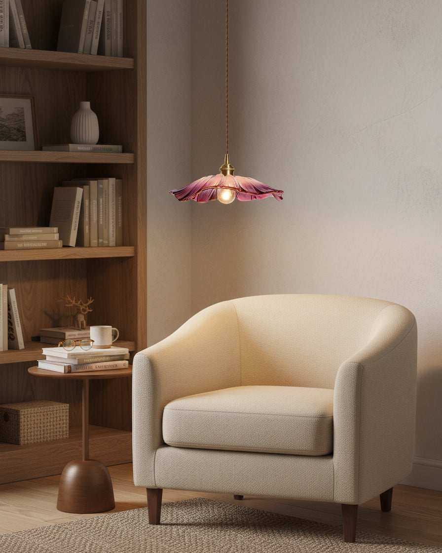 Beautiful Glass Floral Pendant Light Fixtures