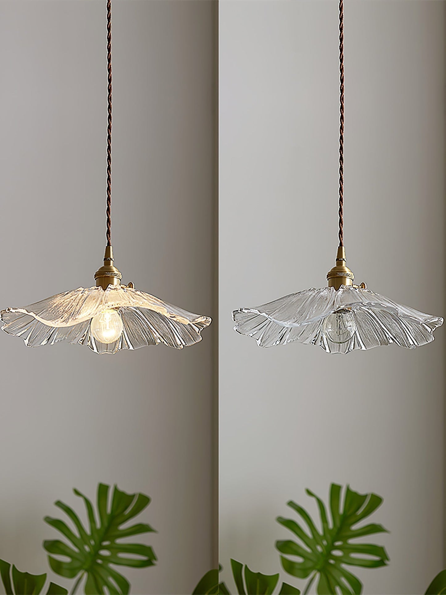 Beautiful Glass Floral Pendant Light Fixtures