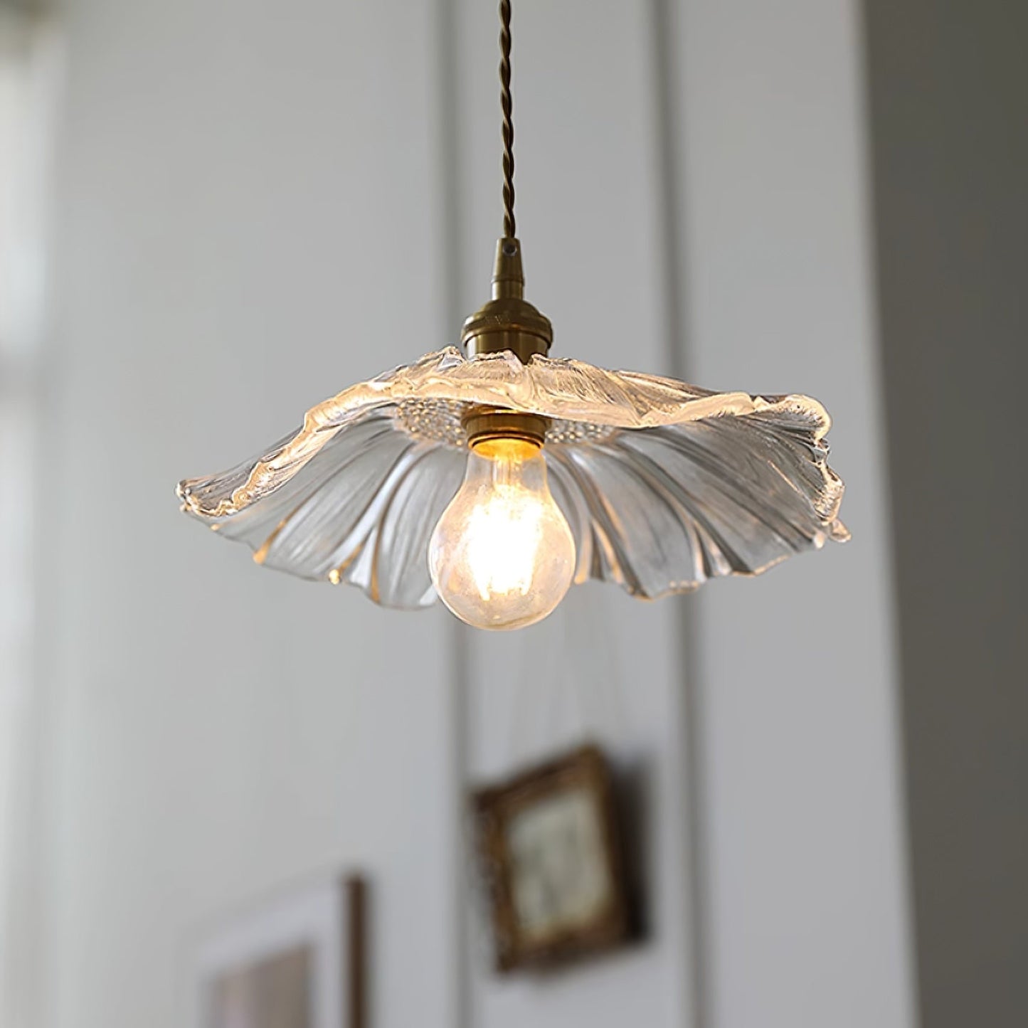 Beautiful Glass Floral Pendant Light Fixtures