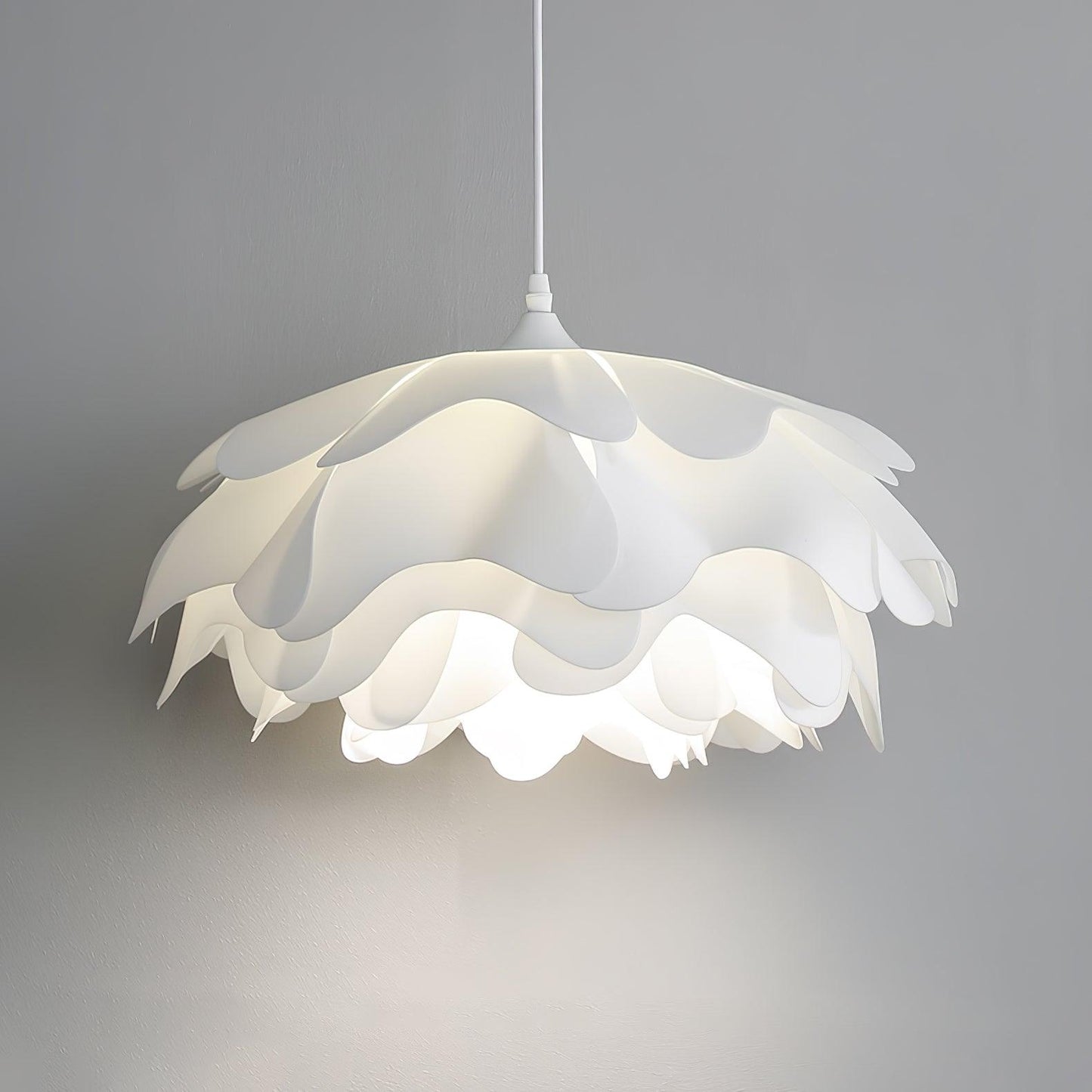 Beautiful Floral Glass Hanging Lamp
