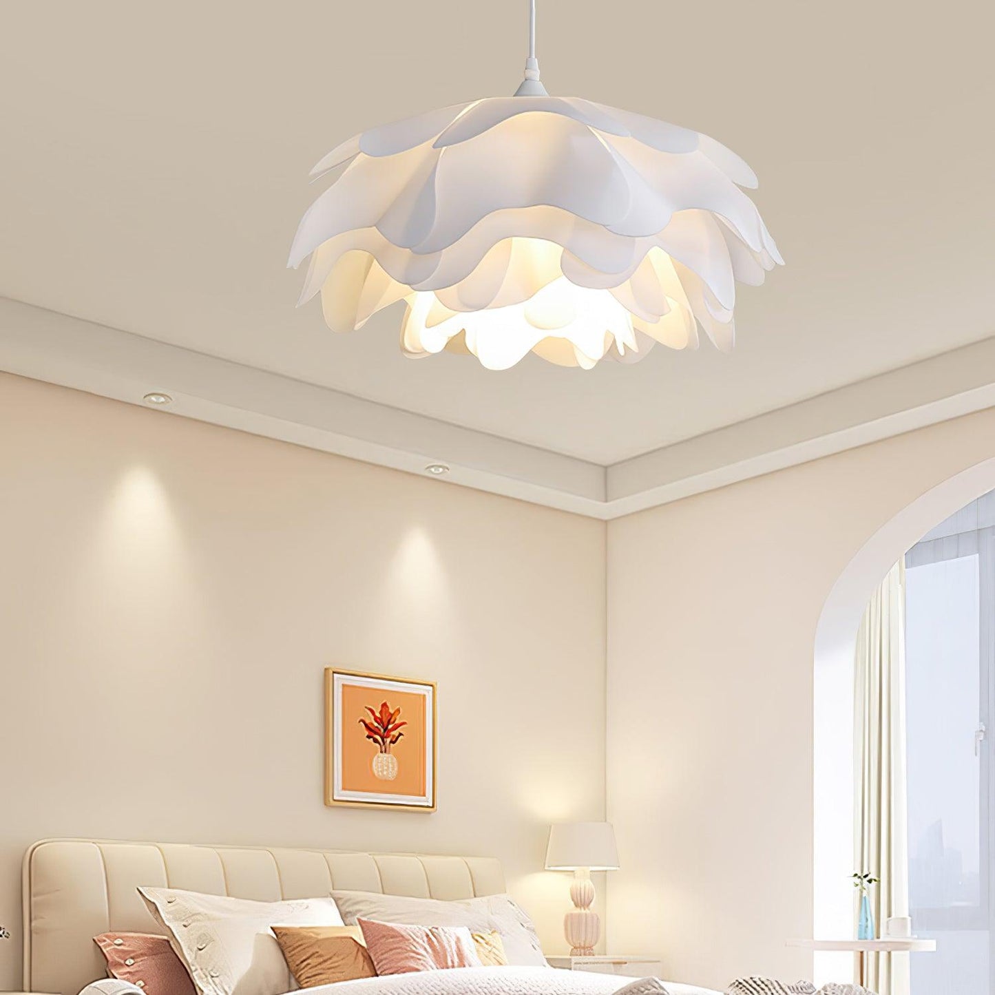 Beautiful Floral Glass Hanging Lamp - Cofik