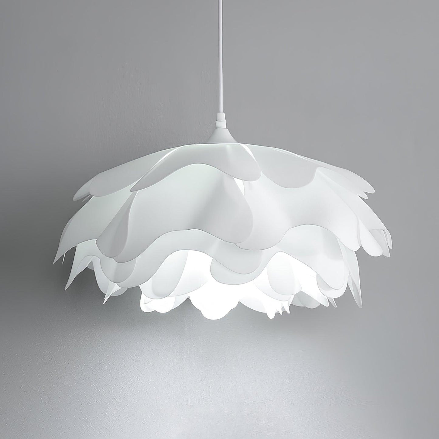 Beautiful Floral Glass Hanging Lamp