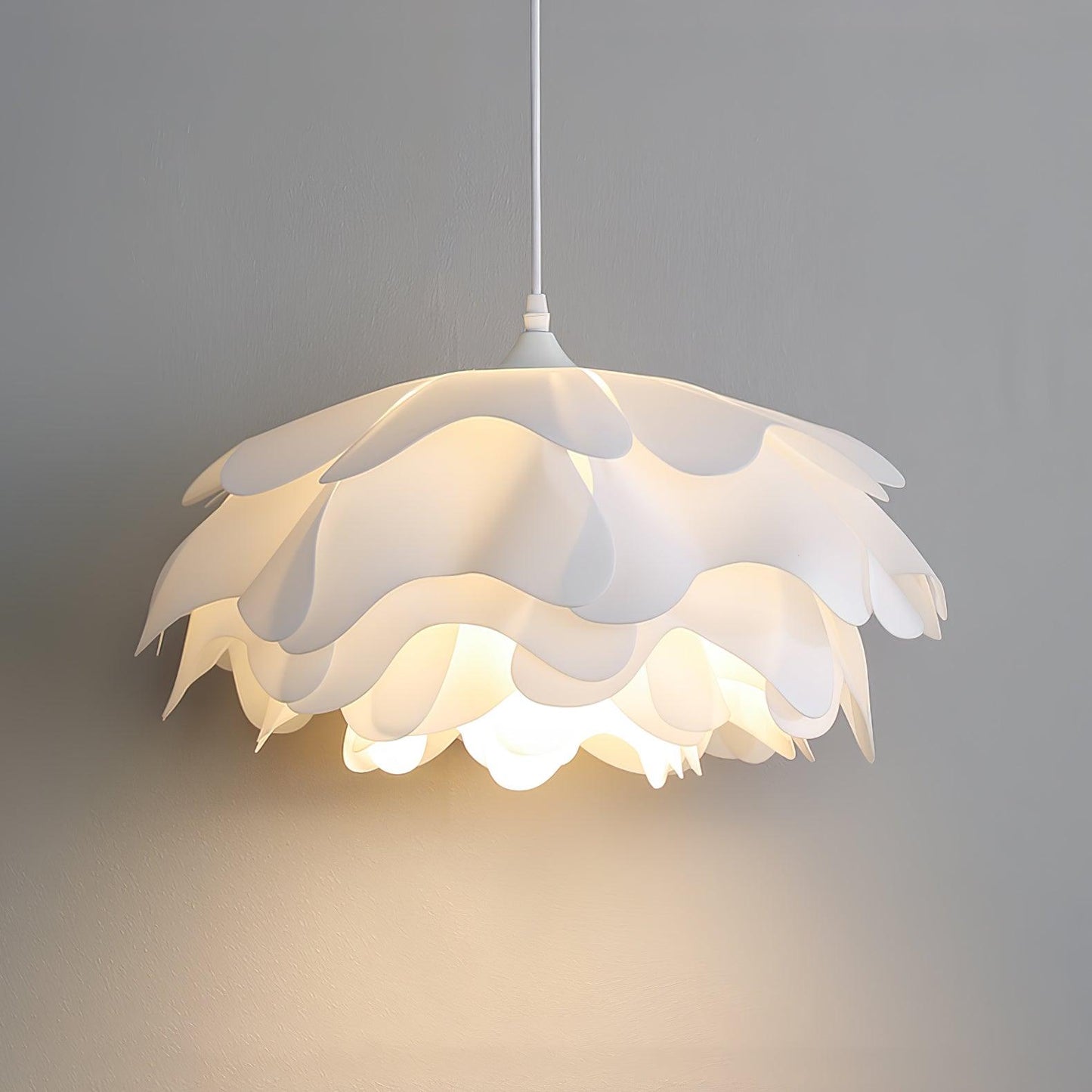 Beautiful Floral Glass Hanging Lamp