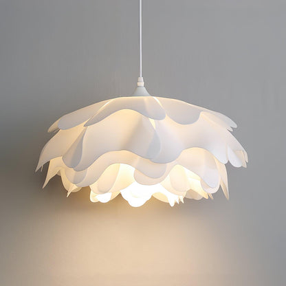 Beautiful Floral Glass Hanging Lamp