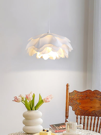 Beautiful Floral Glass Hanging Lamp