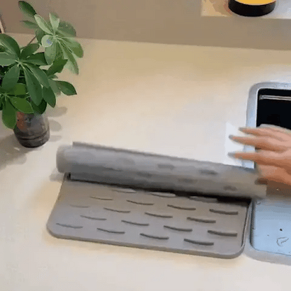 Premium Silicone Dish Drying Mat - Non Slip & Compact