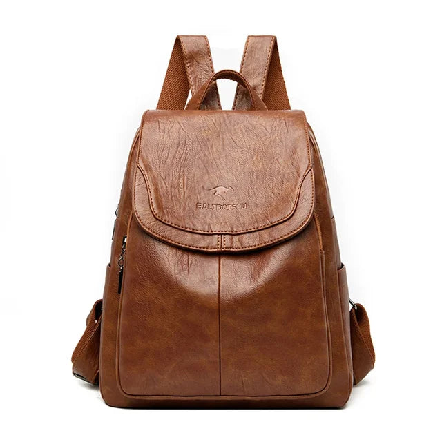 Fashionable Ladies Genuine Leather Backpack - Cofik