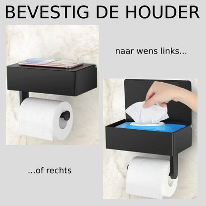 Easy Install Bathroom Toilet Paper Storage Holder