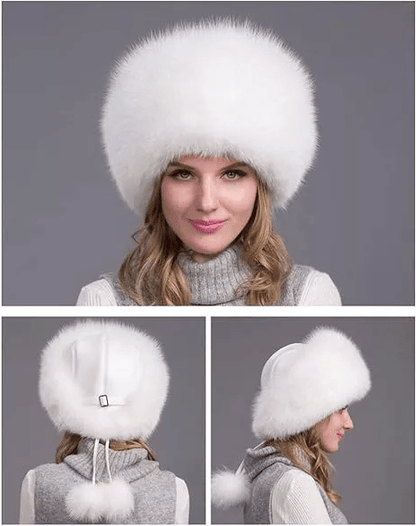 Warm Fur Winter Hat for Women with Ear Flaps
