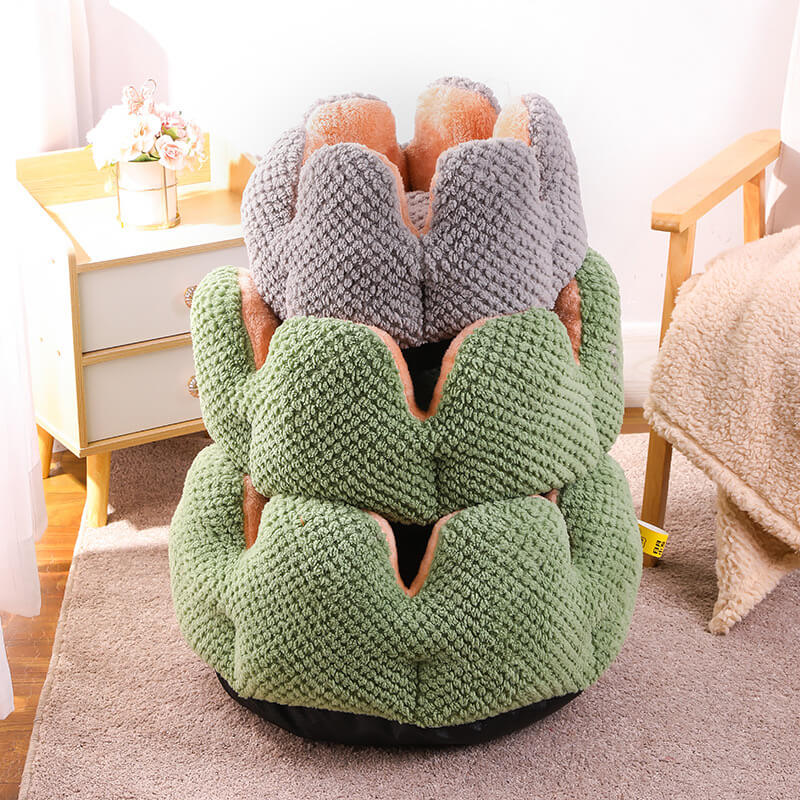 Cozy Pet Bed Soft Floral Pattern for Cats Dogs