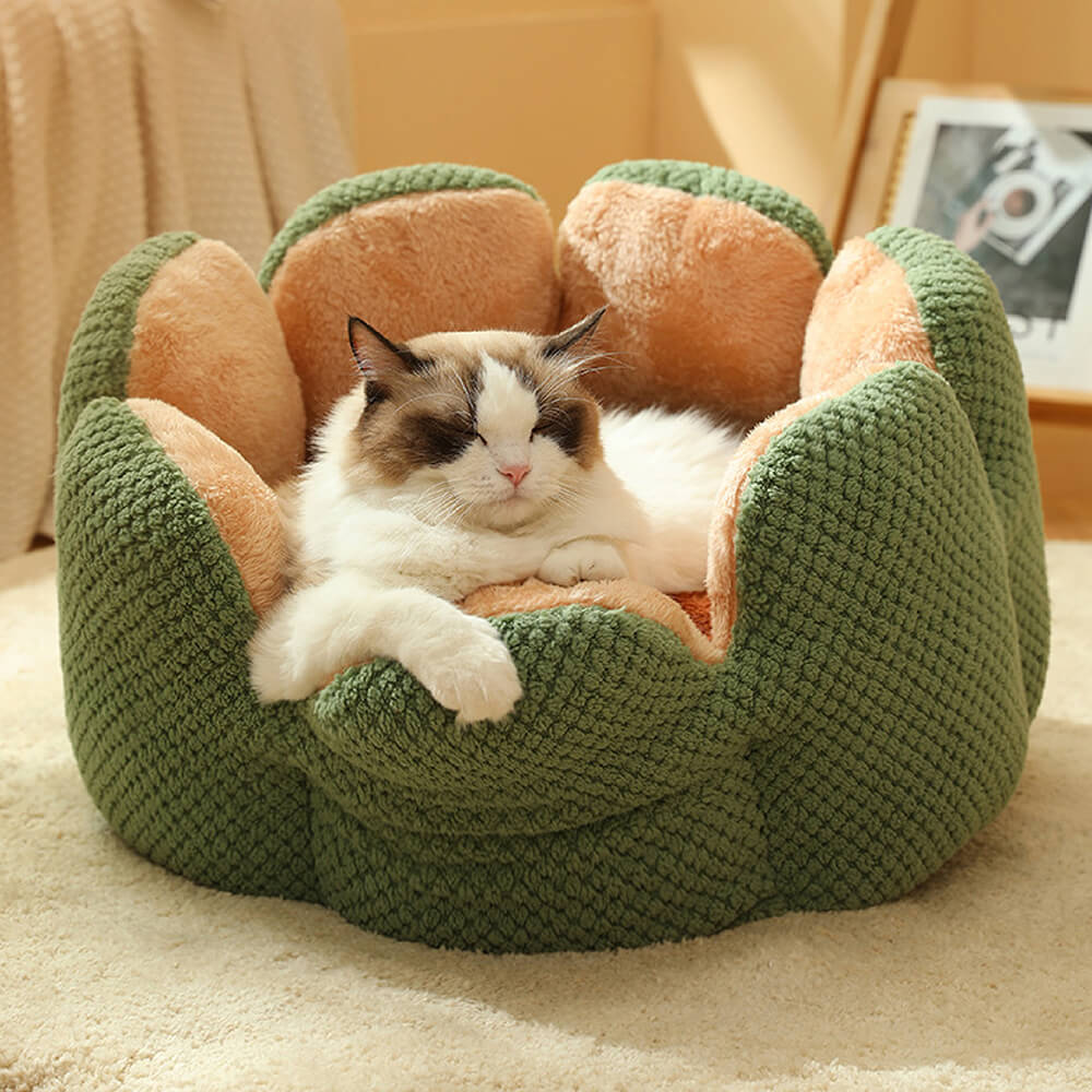 Cozy Pet Bed Soft Floral Pattern for Cats Dogs - Cofik