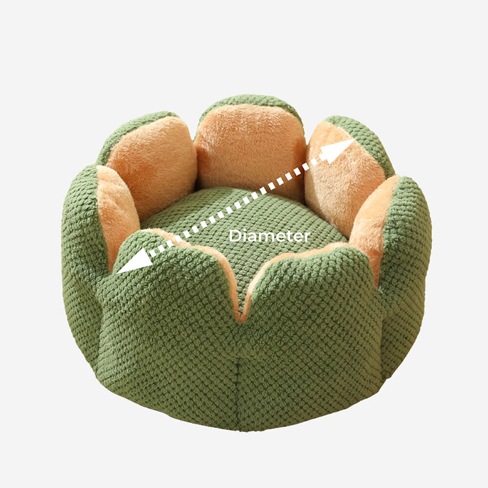 Cozy Pet Bed Soft Floral Pattern for Cats Dogs