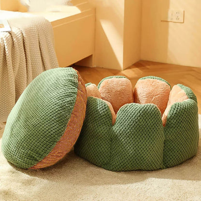 Cozy Pet Bed Soft Floral Pattern for Cats Dogs