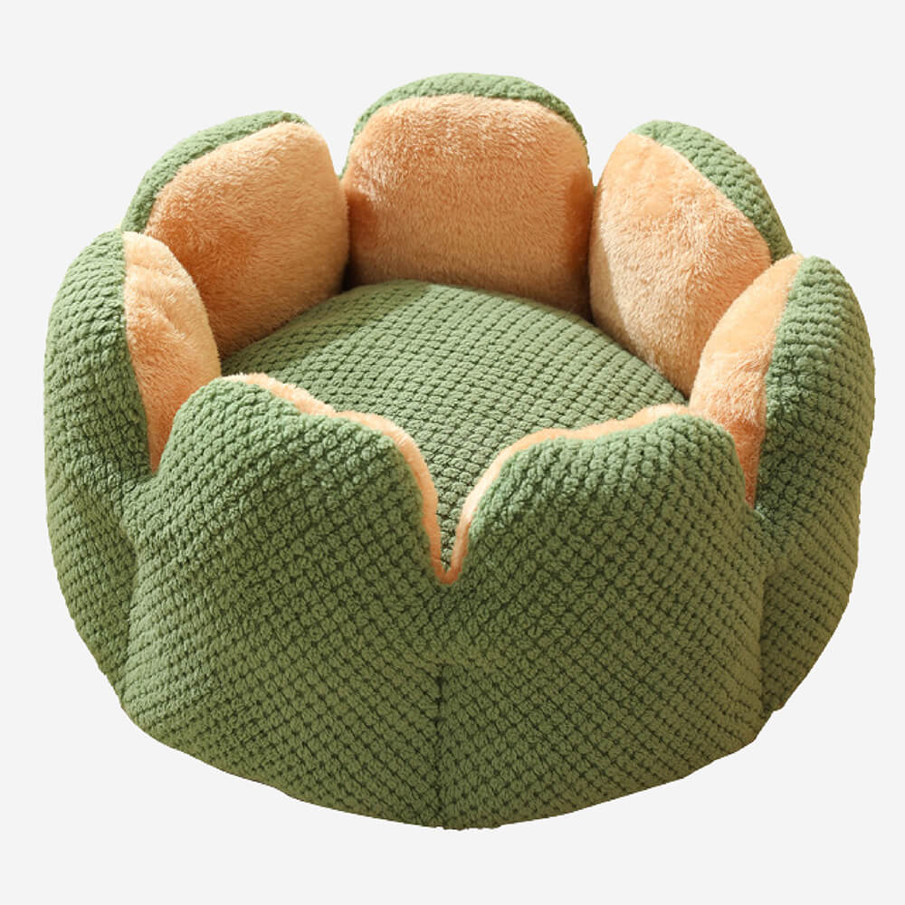 Cozy Pet Bed Soft Floral Pattern for Cats Dogs