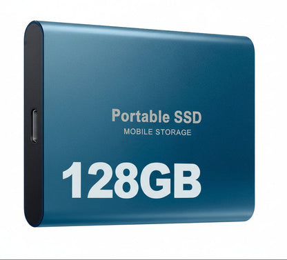 Compact 128GB USB External Solid State Drive Fast Storage