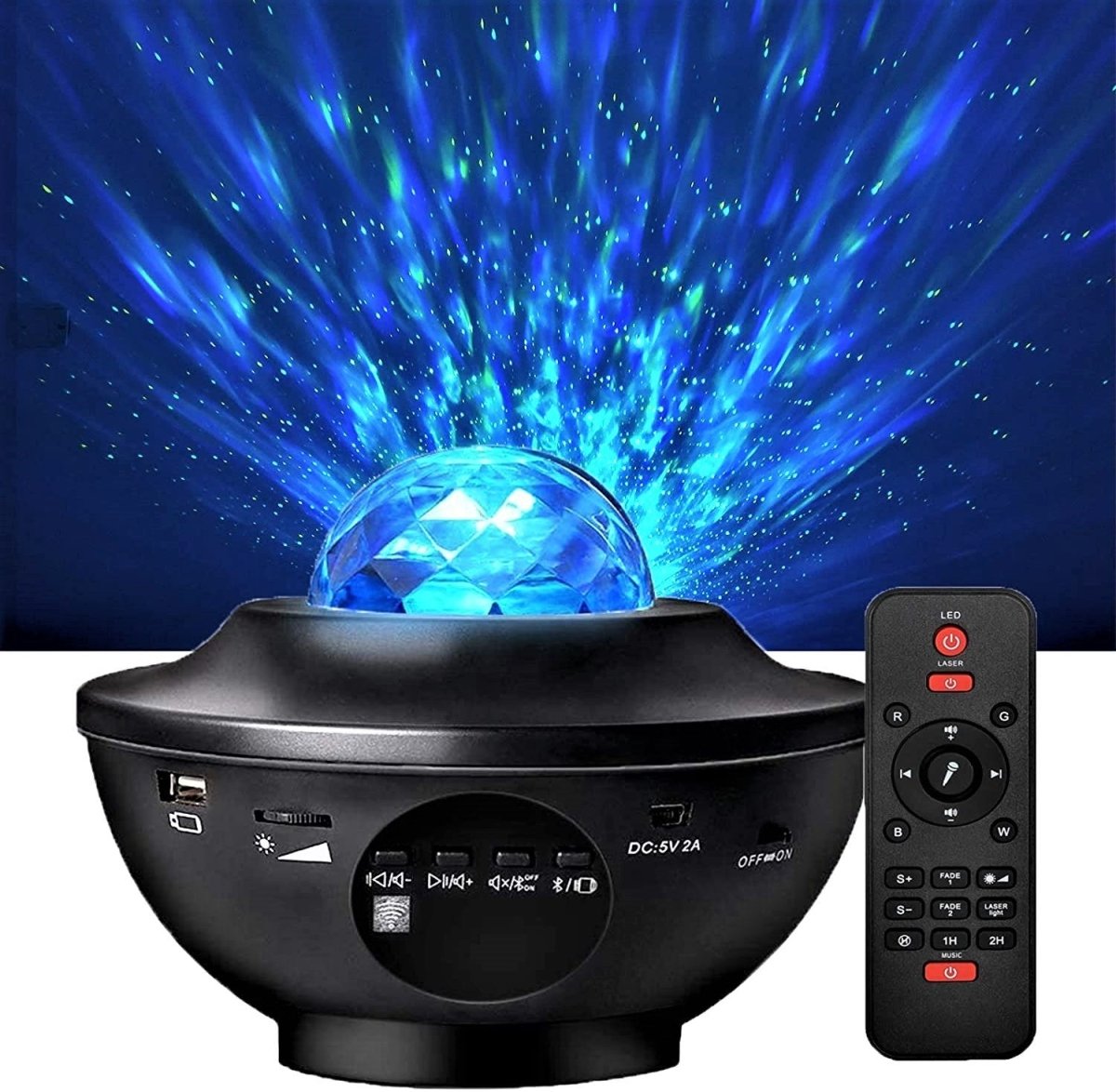 Compact Star Projector with Wireless Speaker and Remote - Cofik
