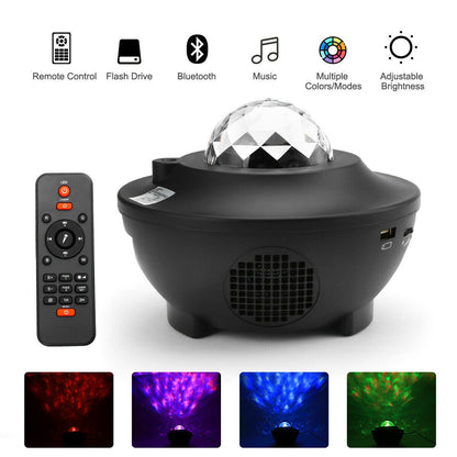 Compact Star Projector with Wireless Speaker and Remote