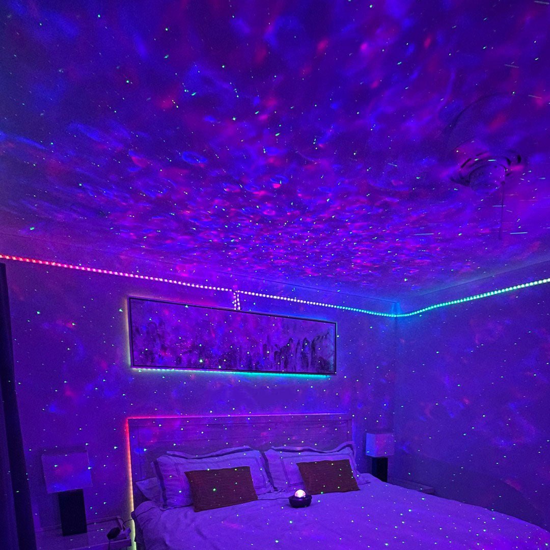Compact Star Projector with Wireless Speaker and Remote