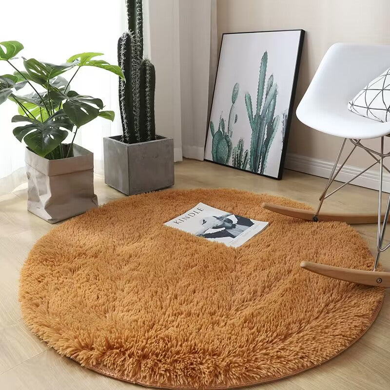 Plush Round Area Rug