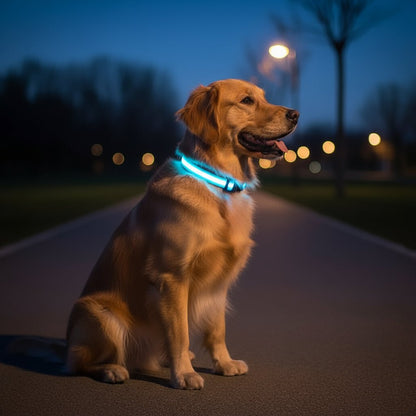 Visible LED Dog Collar with Adjustable Strap