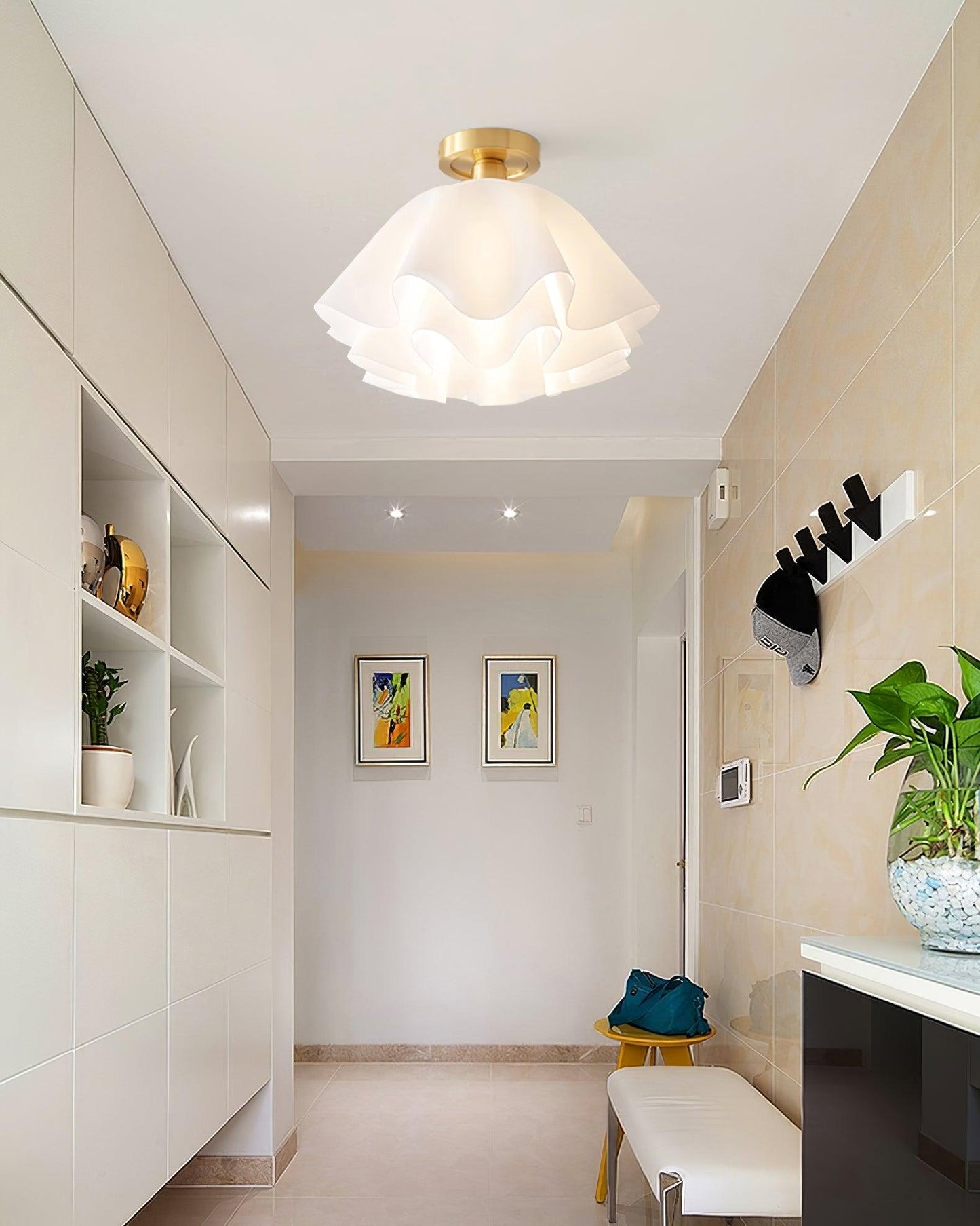 Brass Pendant Light Adjustable Modern Ceiling Fixture