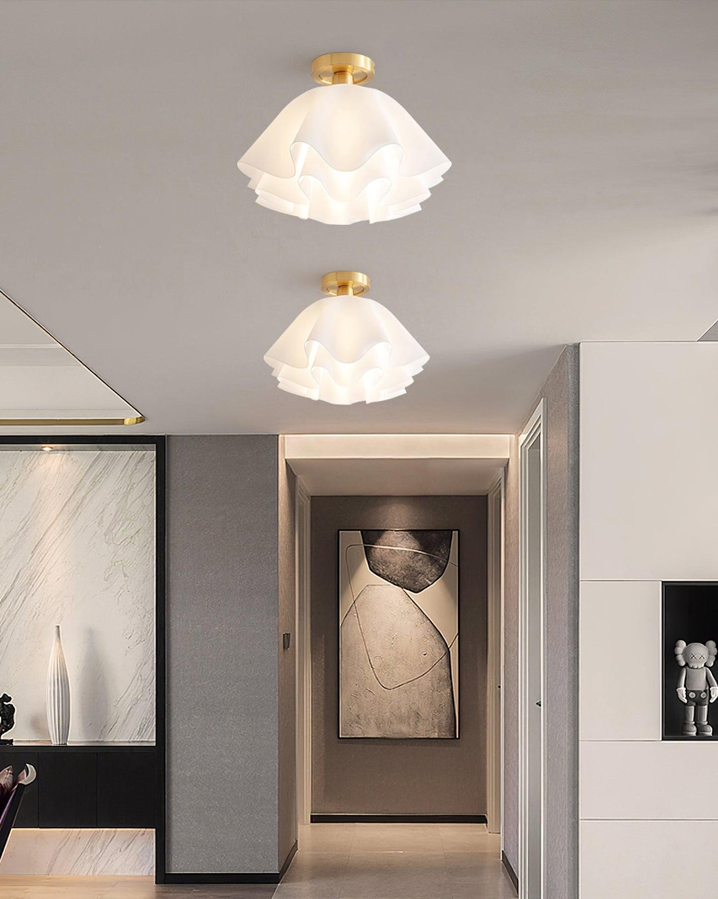 Brass Pendant Light Adjustable Modern Ceiling Fixture
