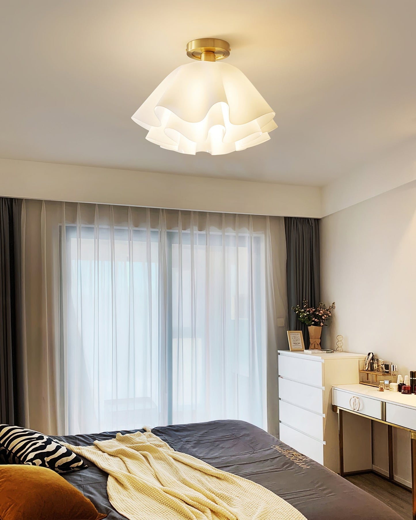 Brass Pendant Light Adjustable Modern Ceiling Fixture