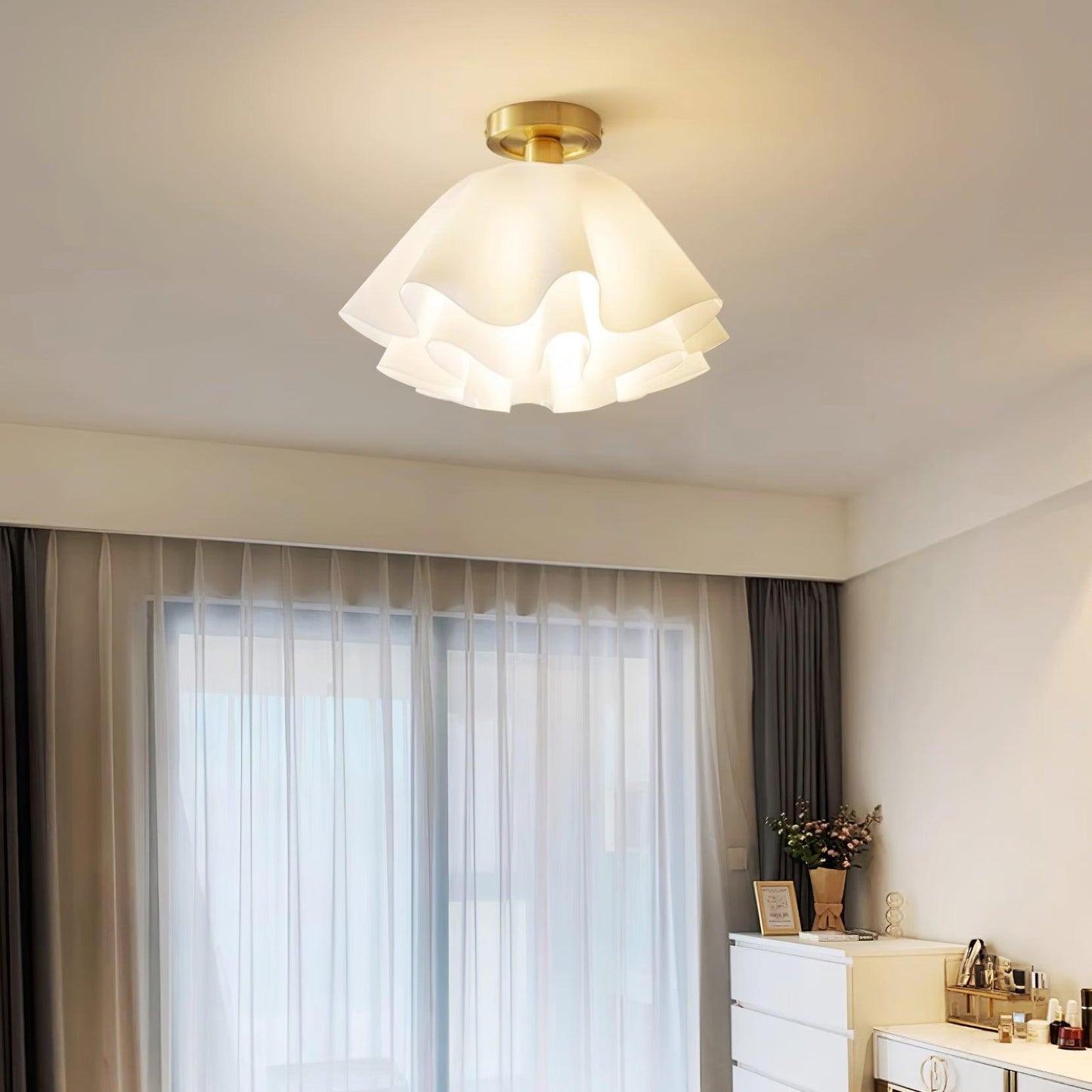 Brass Pendant Light Adjustable Modern Ceiling Fixture