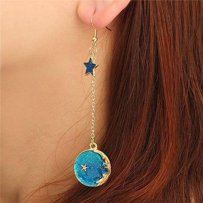 Sparkling Star Dangle Earrings