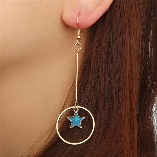 Sparkling Star Dangle Earrings