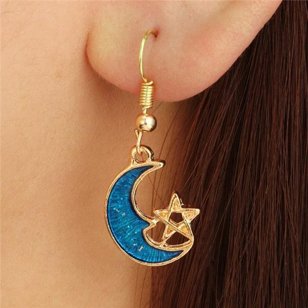 Sparkling Star Dangle Earrings