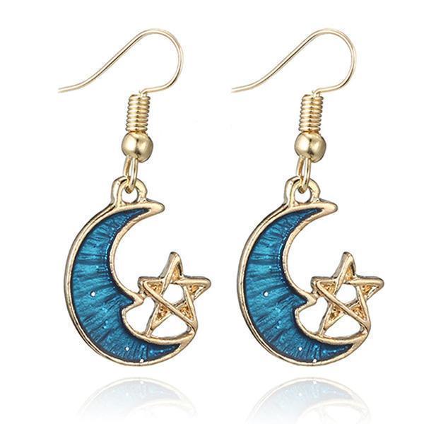 Sparkling Star Dangle Earrings