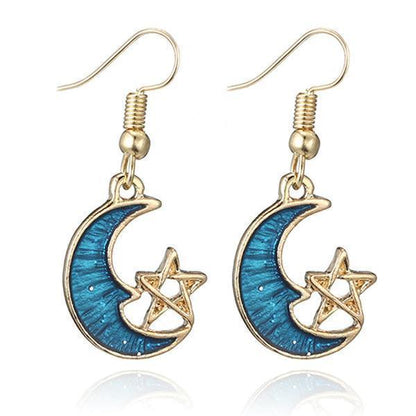 Sparkling Star Dangle Earrings