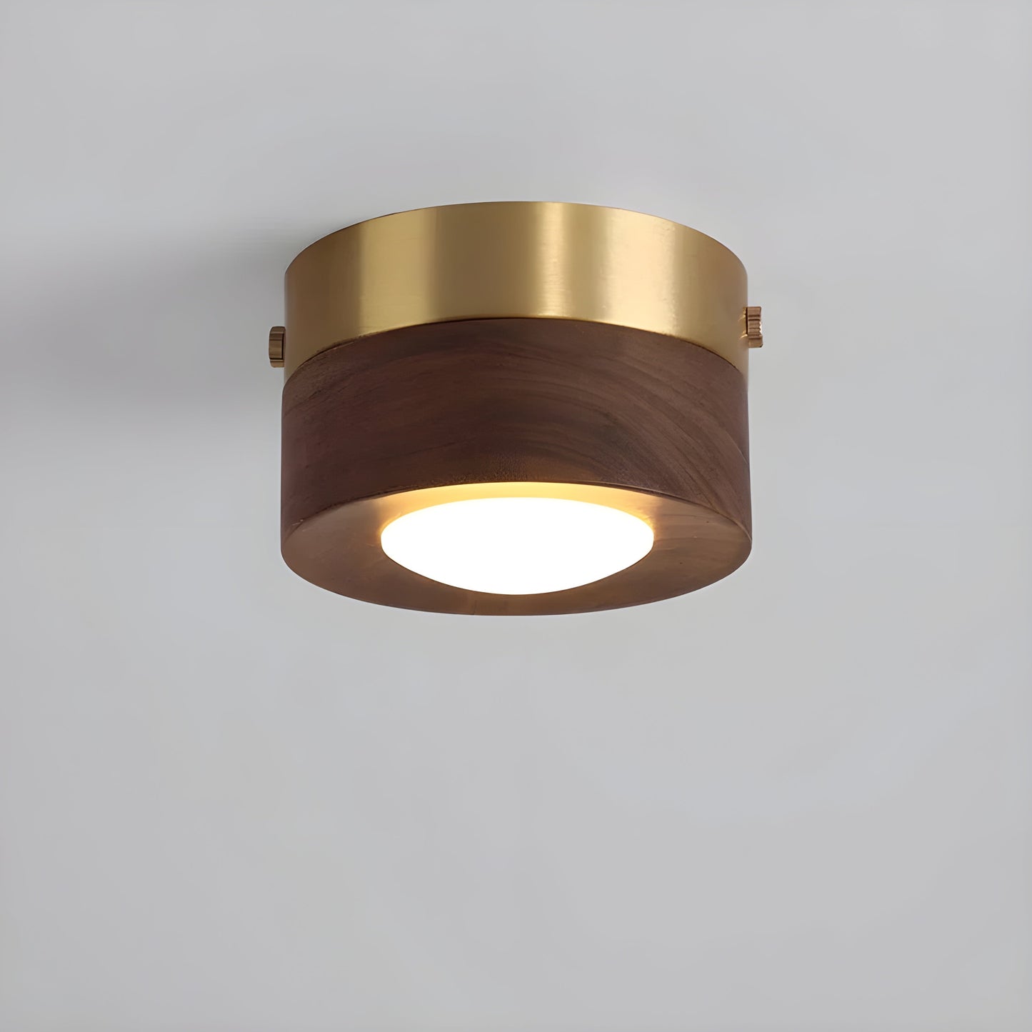 Brown Wooden LED Ceiling Lamp