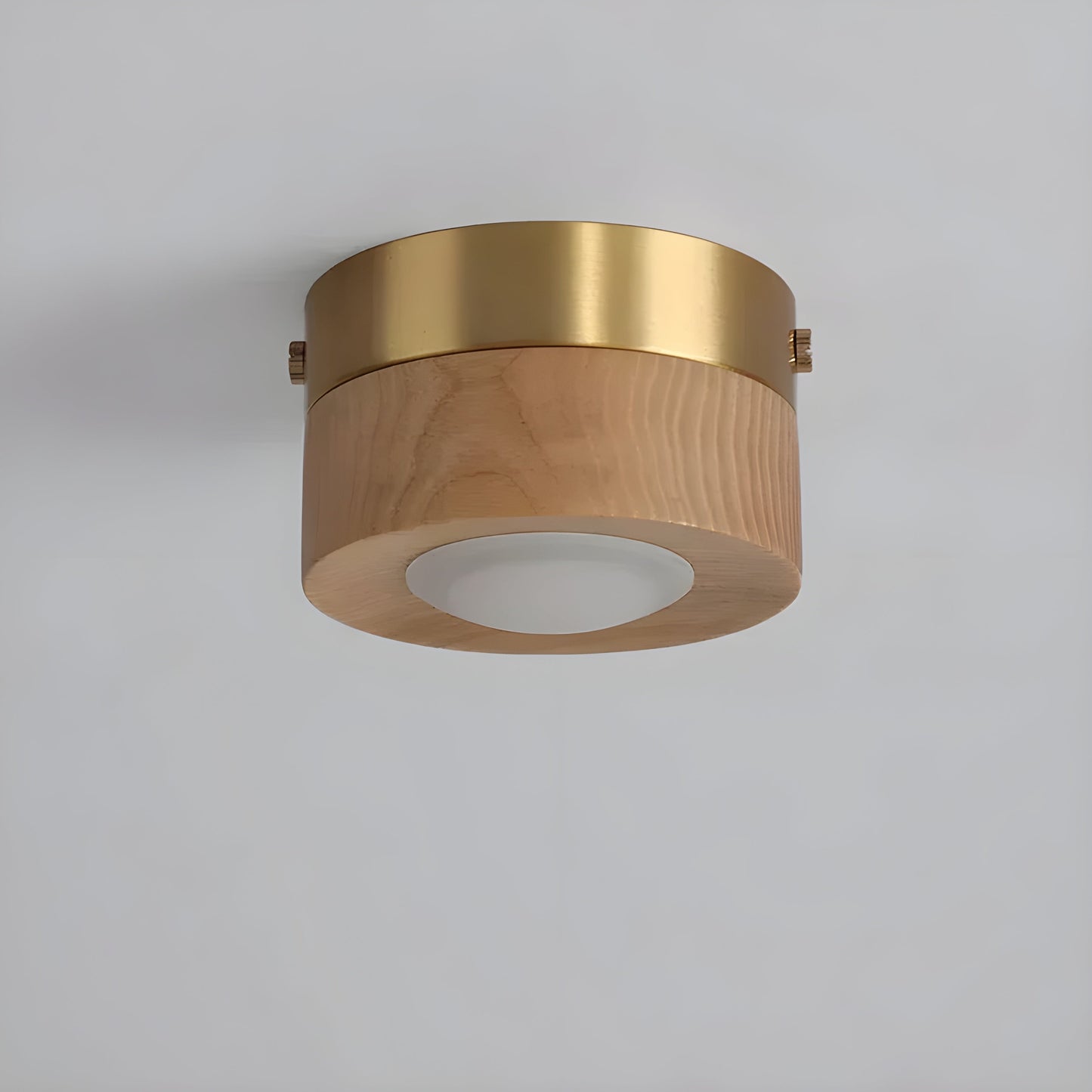 Brown Wooden LED Ceiling Lamp