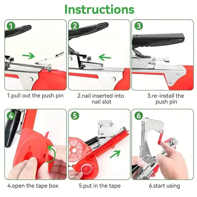 Garden Plant Tie Kit with Tape and Staples