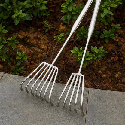 Heavy Duty Steel Garden Rake with Comfort Grip - Cofik